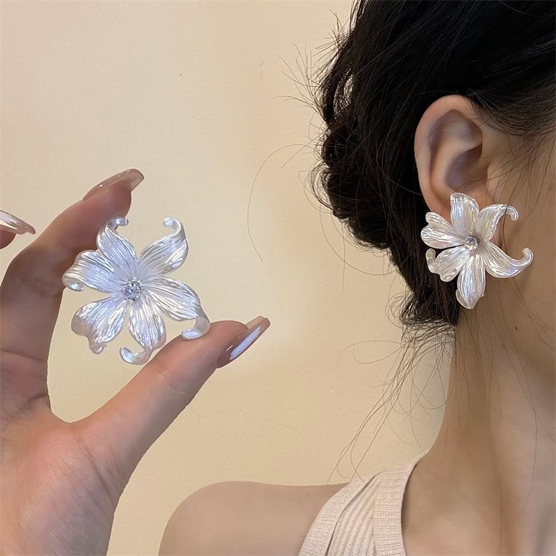 Alloy / Earring Stud Floral Dangle