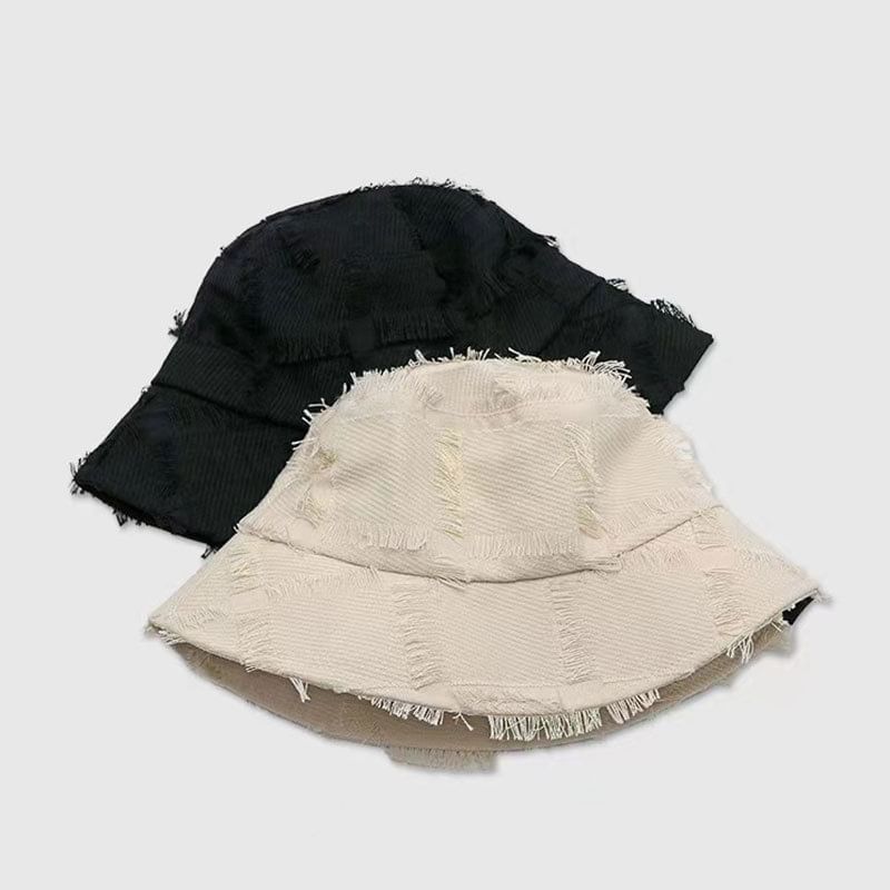 Frayed Hat Distressed Edge Bucket