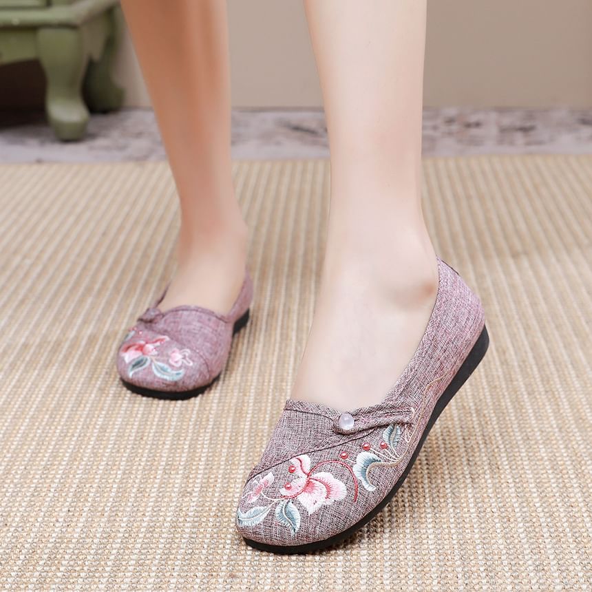 Textile Embroidered Flats