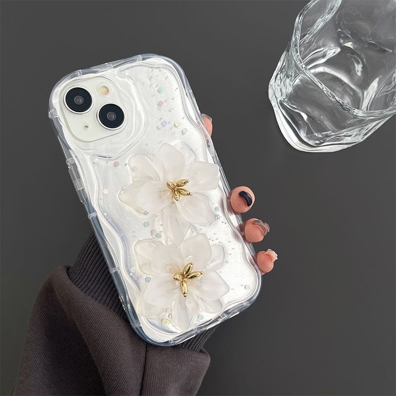 Case Phone Mirrored Floral Bow /