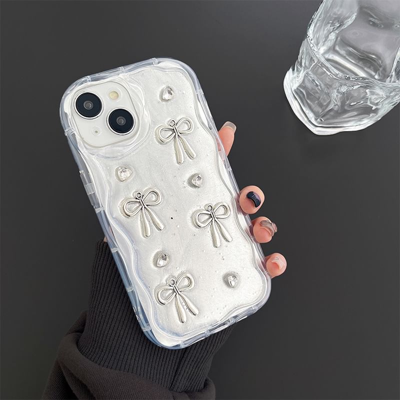 Case Phone Mirrored Floral Bow /