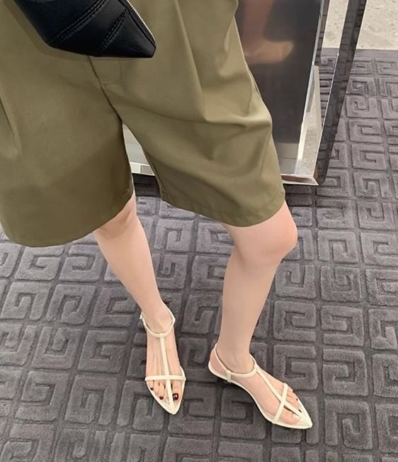 Criss Wedge Sandals Cross Ankle Strap