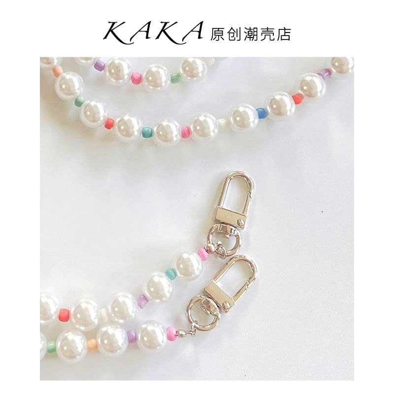 Lanyard Pearl Phone Faux