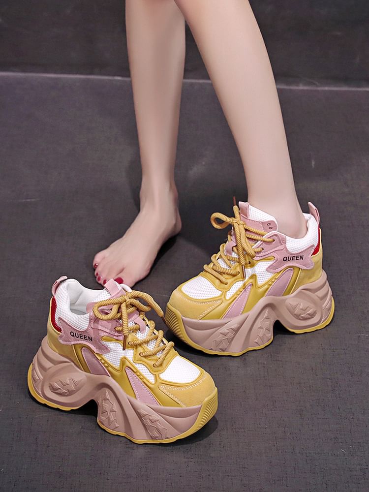 Lace Sneakers Up Platform
