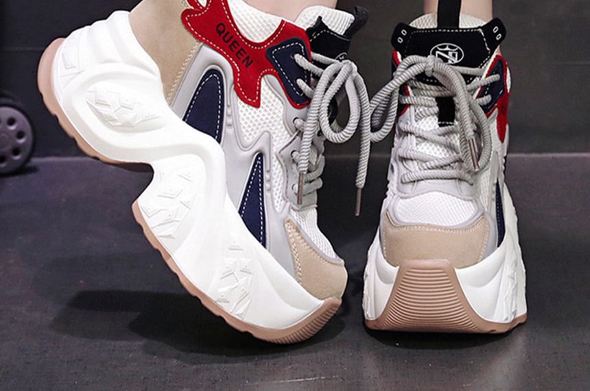 Lace Sneakers Up Platform