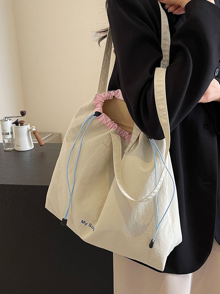 Lettering Canvas Bag Tote