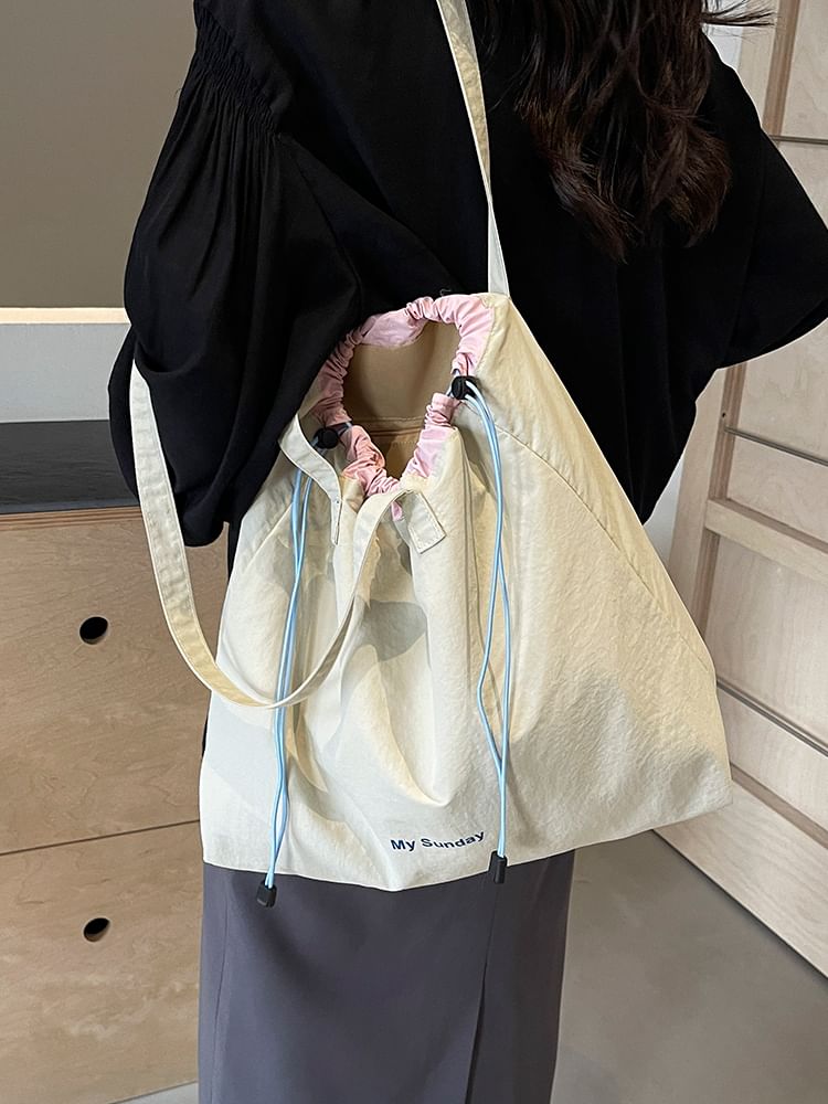 Lettering Canvas Bag Tote