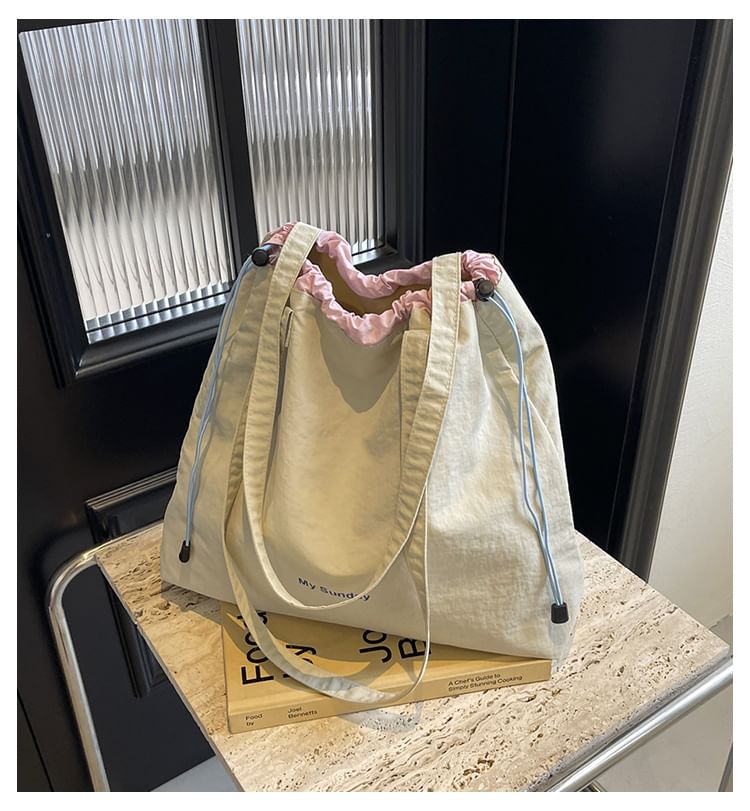 Lettering Canvas Bag Tote
