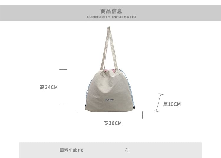 Lettering Canvas Bag Tote