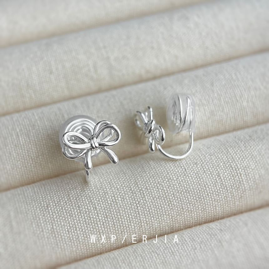 Earring Clip Bow On