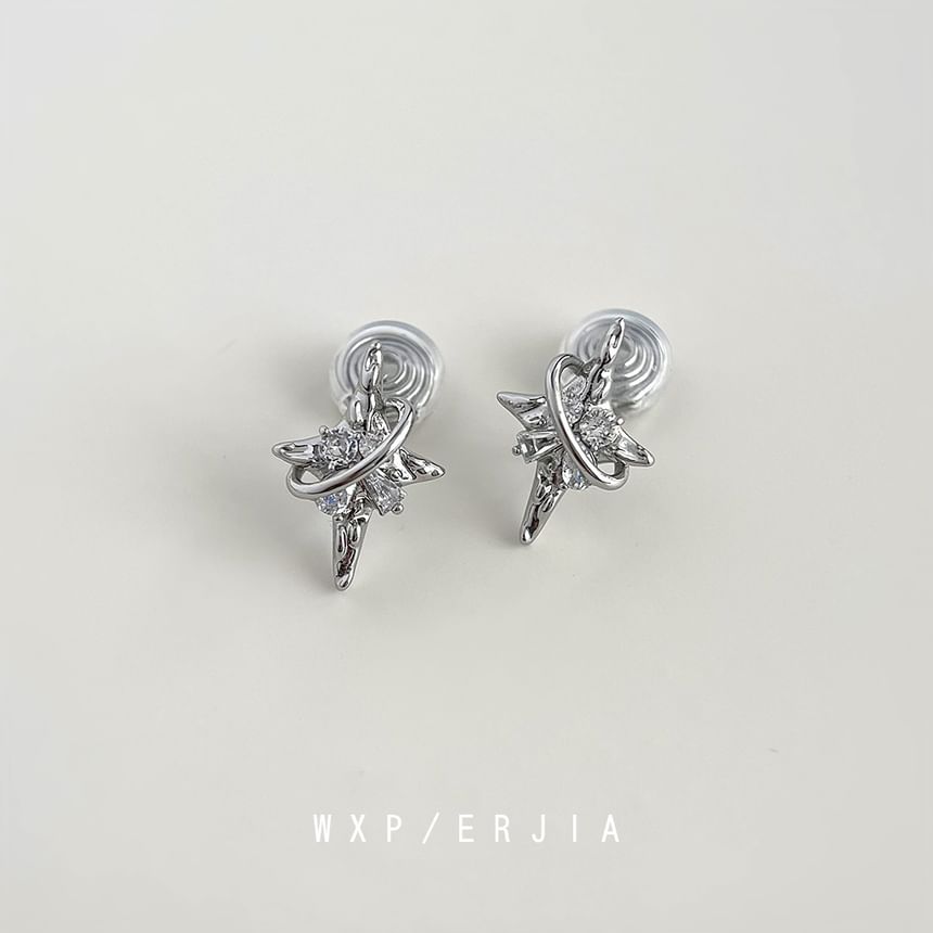Star Clip On Rhinestone Earring