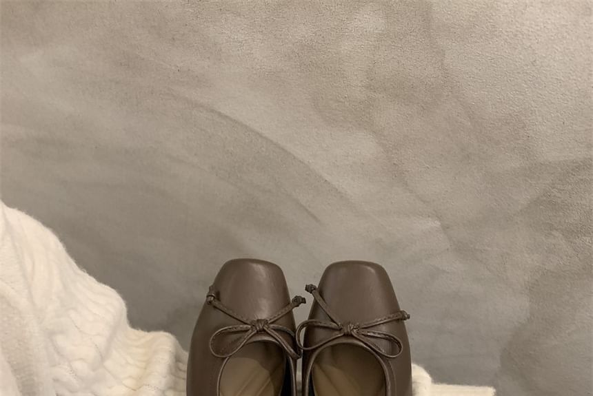 Square Toe Bow Flats