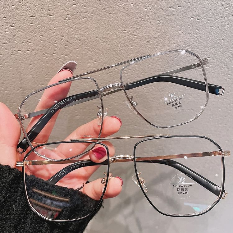 SampleSquare Metal Frame Blue Light Blocking Glasses