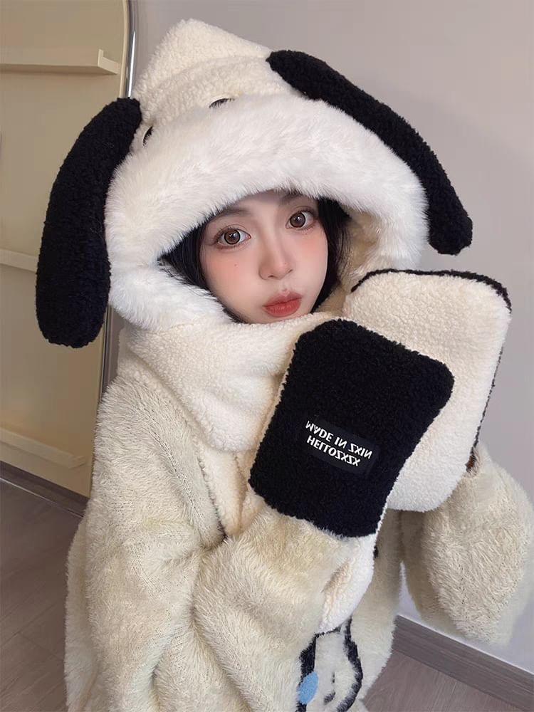 Scarf Dog Ear Hooded