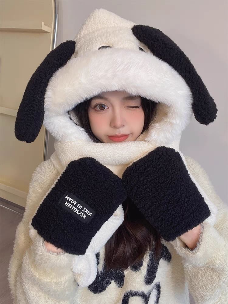 Scarf Dog Ear Hooded