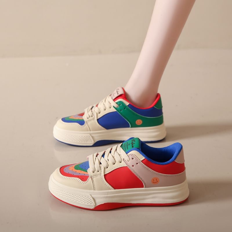 Sample Color Block Platform Sneakers