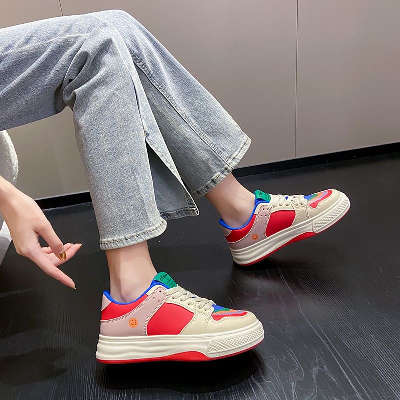 Sample Color Block Platform Sneakers
