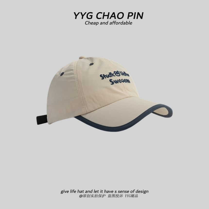 Baseball Letter Embroidered Cap
