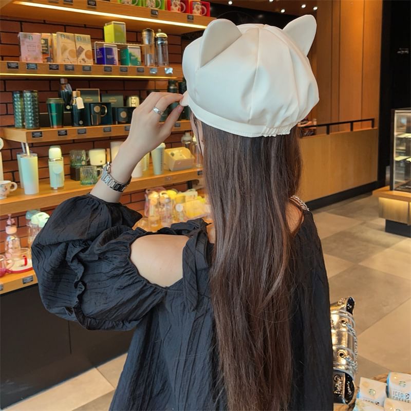 Cat Newsboy Cap Ear