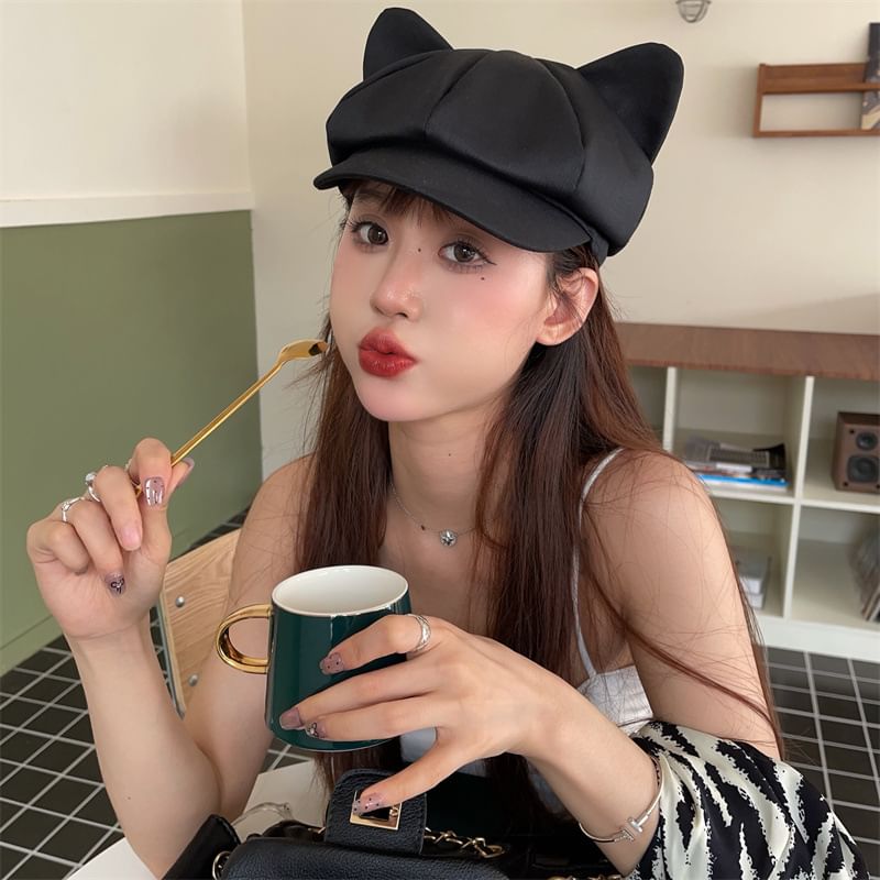 Cat Newsboy Cap Ear