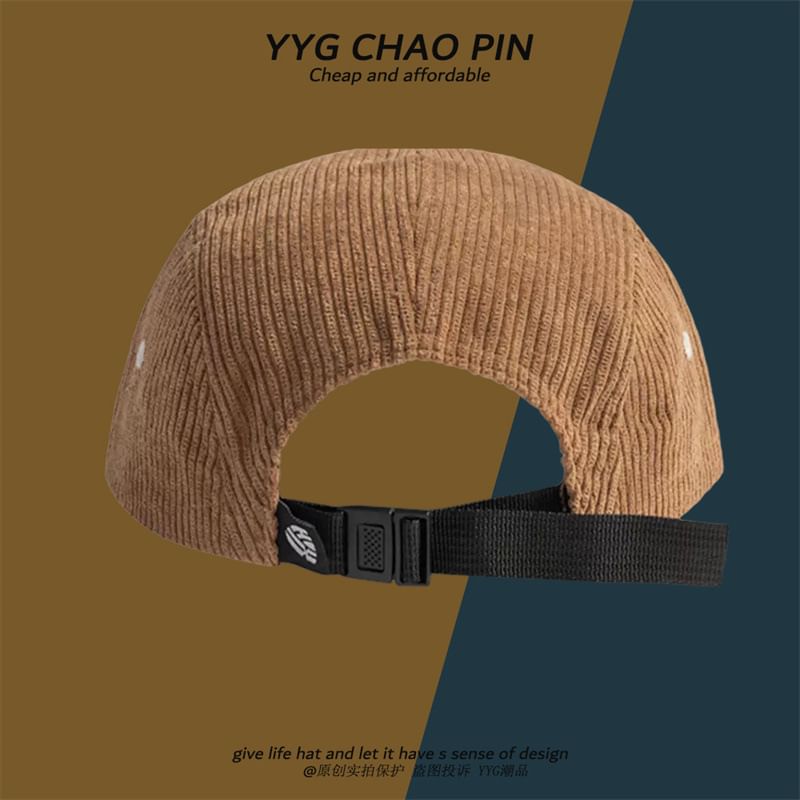 Corduroy Cap Embroidered Letter Baseball