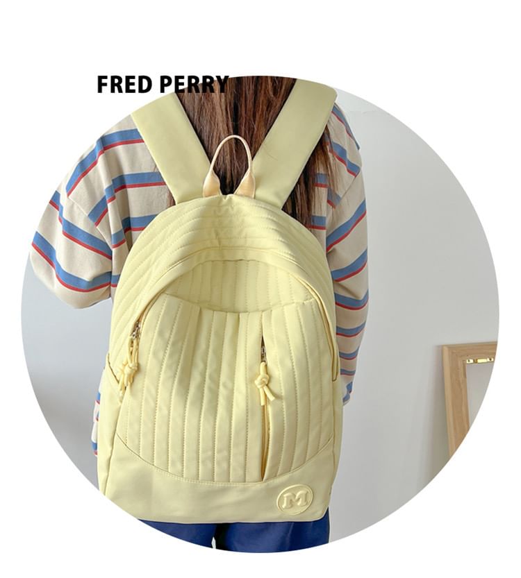 Backpack Laptop Quilted Plain