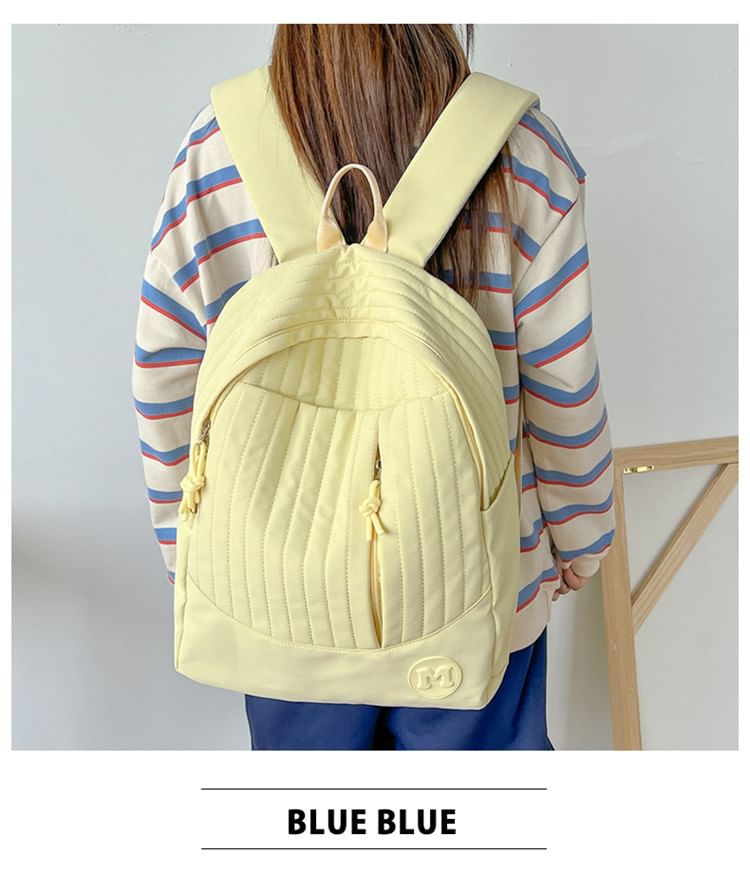 Backpack Laptop Quilted Plain