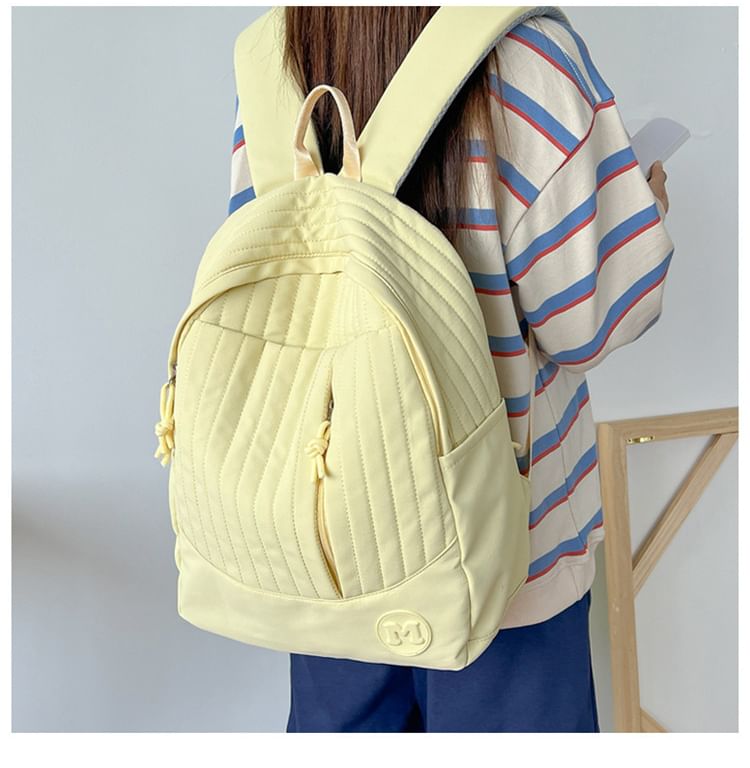 Backpack Laptop Quilted Plain