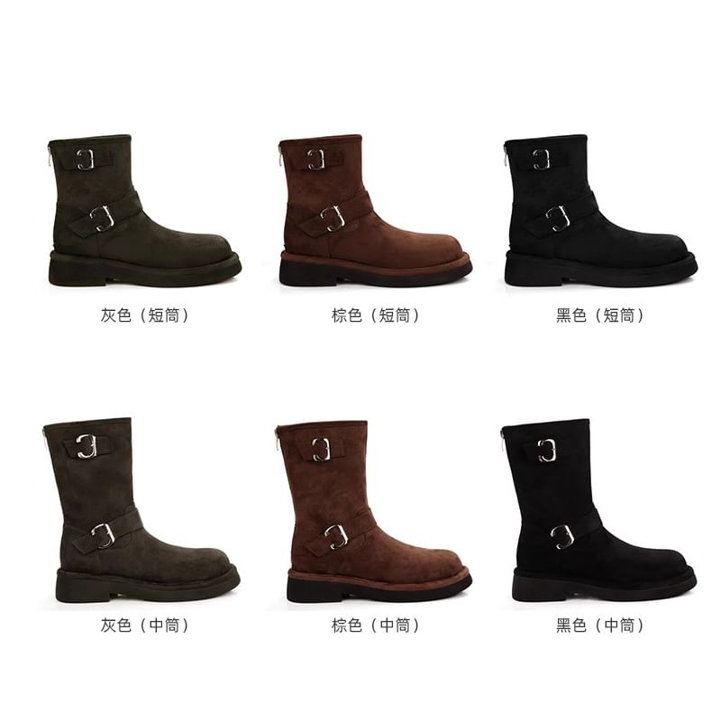 Designs) Boots Faux Buckled Suede (Various
