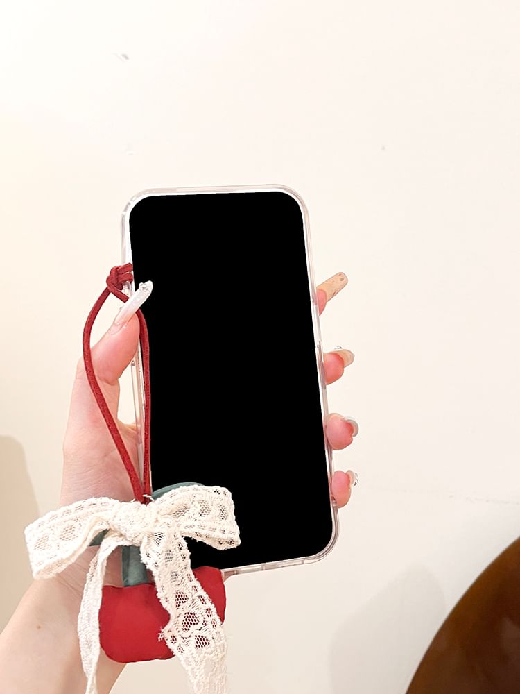 Set Charm Dot / Cherry Phone Polka Case