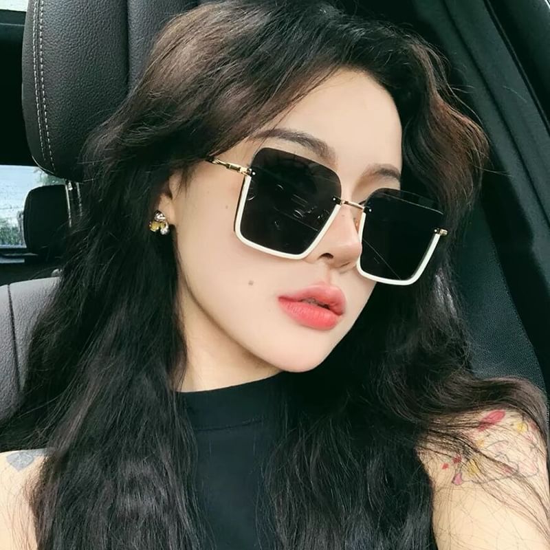 SampleSquare Half Frame Sunglasses