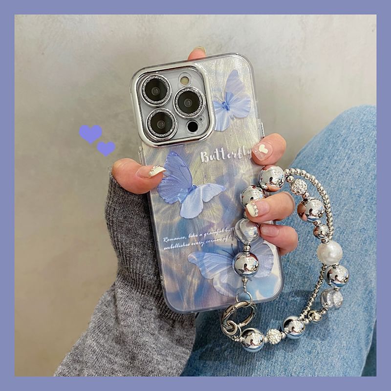 / Strap Butterfly Case Set Phone