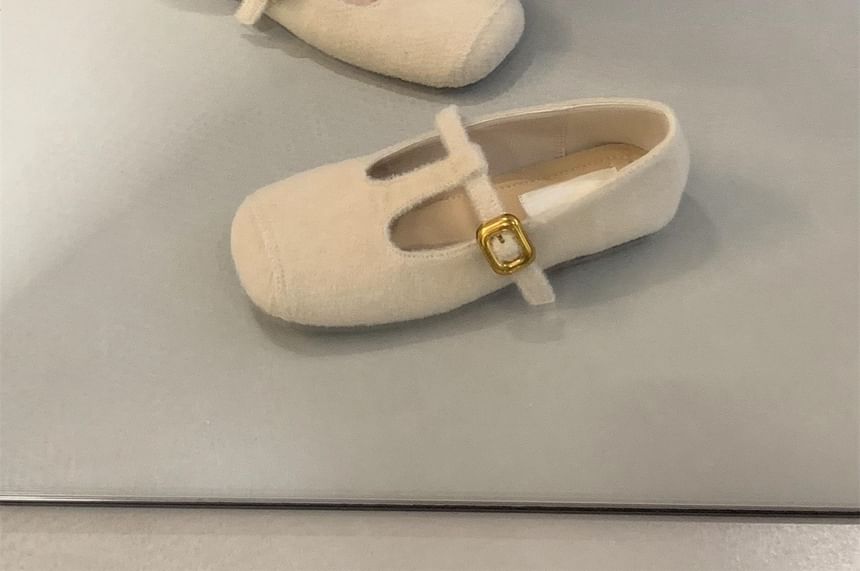 Sample Plain T-Strap Flats
