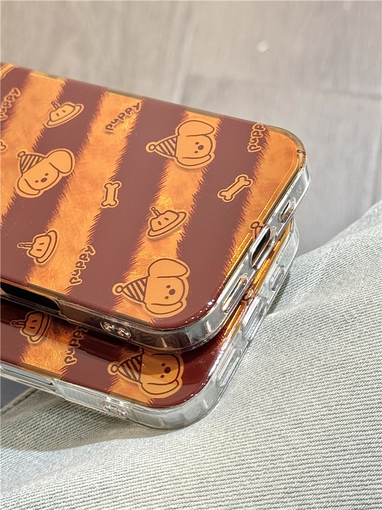 Case Phone Dog Striped Strap