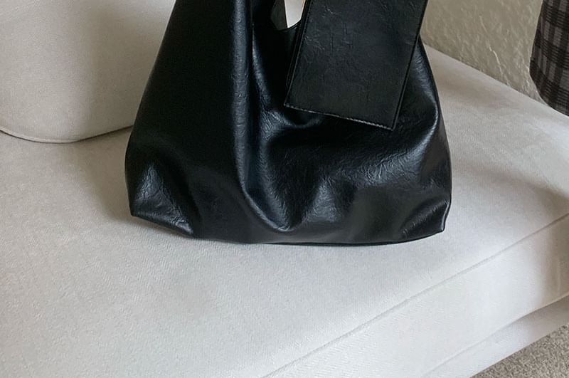 Wholesale Sample Bag With Leather Faux Pouch Plain Tote