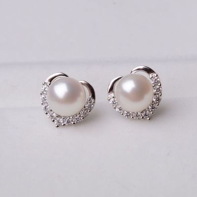 Faux Stud Pearl Ear Rhinestone