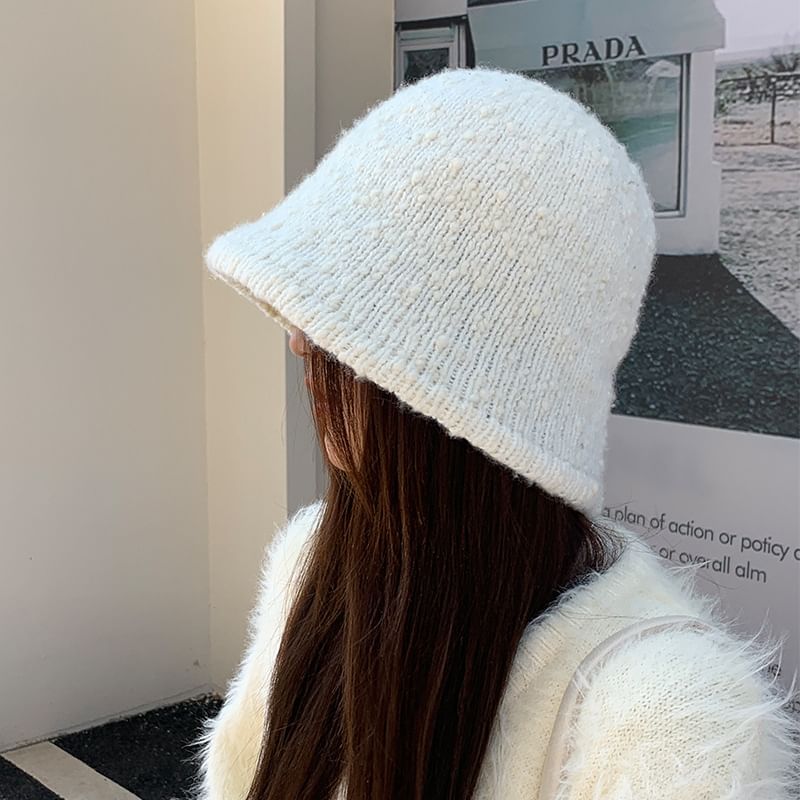 Hat Knit Bucket Melange