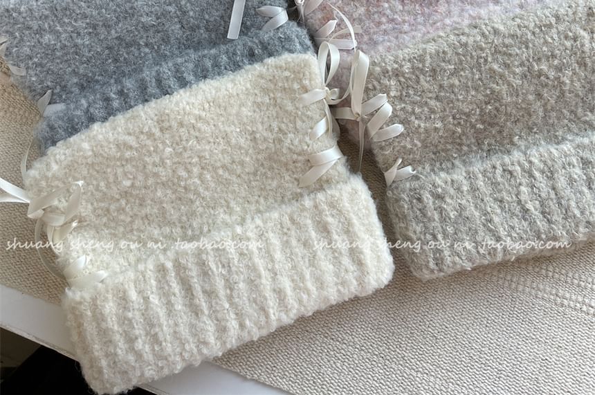 Großhandelsbeispiel Beanie Strickschnürung