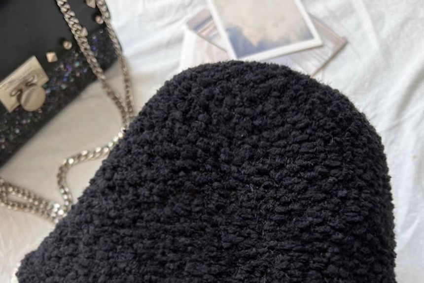 / Bucket Contrast Plain Trim Hat Ear Knit
