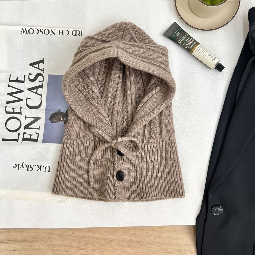 Balaclava Set Plain Gloves / Knit