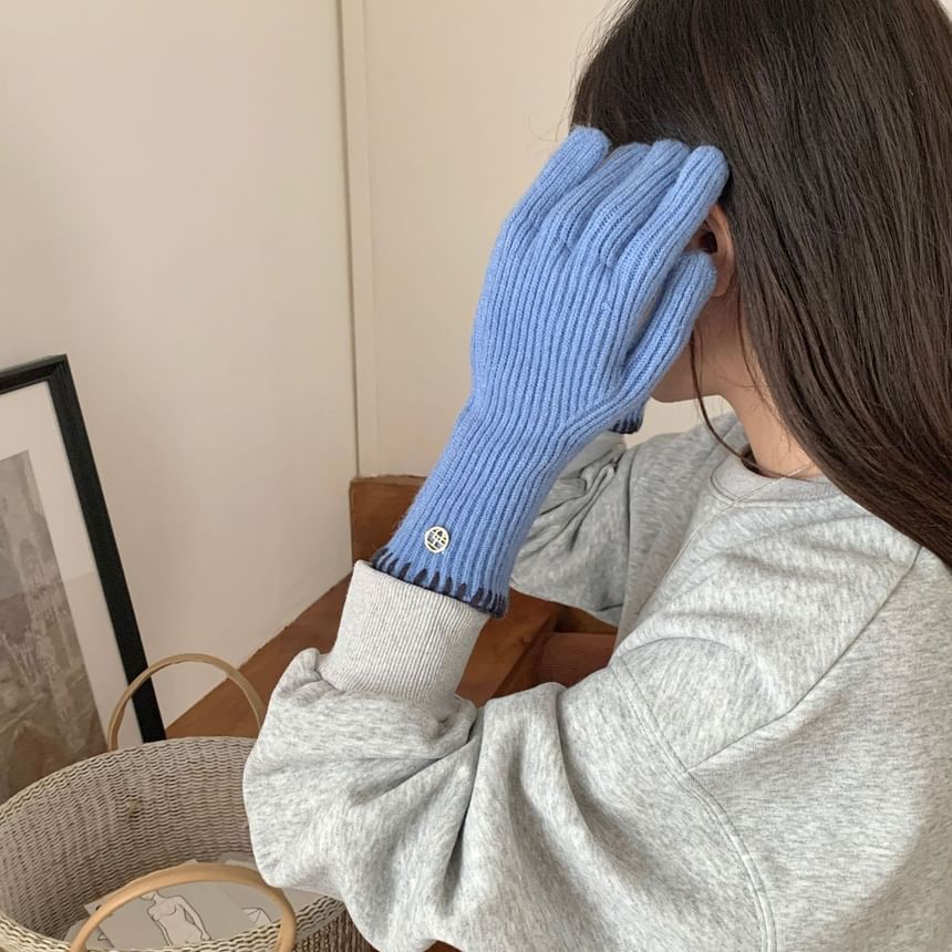 Großhandelsmuster gerippte Handschuhe mit Strickbündchen