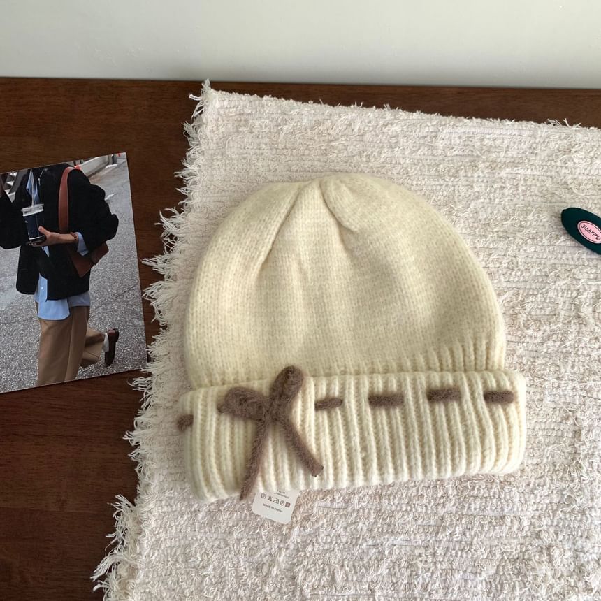 Großhandelsbeispiel Strickmütze mit Schleife