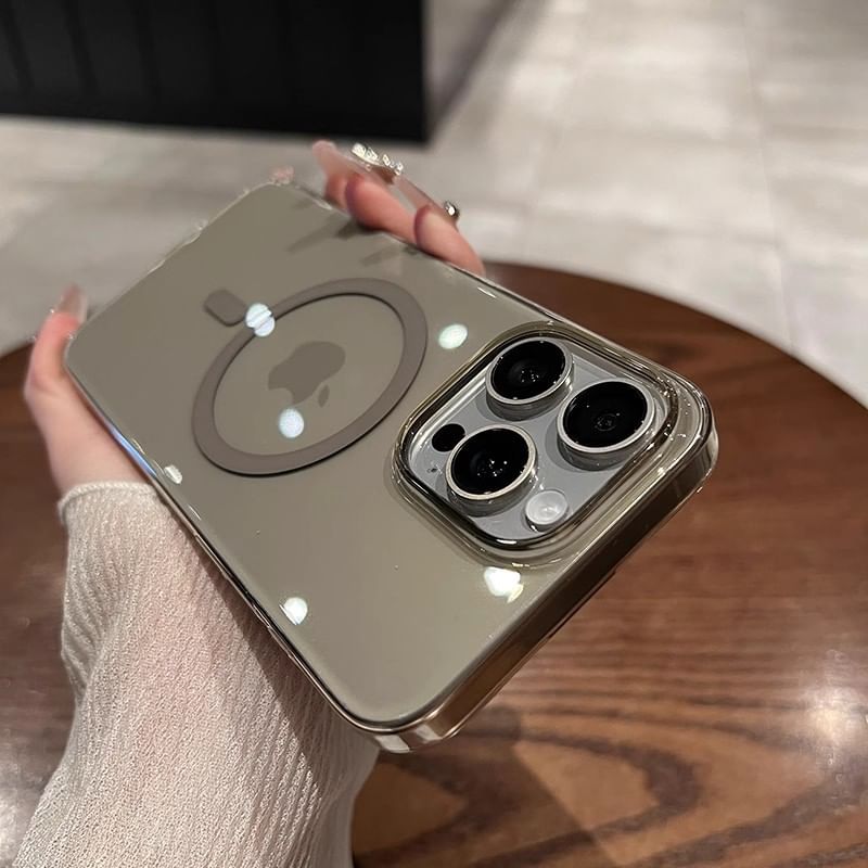 Case Phone MagSafe) Magnetic (Compatible with Transparent
