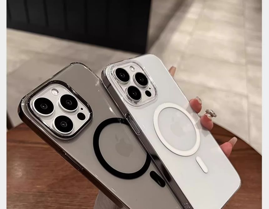 Case Phone MagSafe) Magnetic (Compatible with Transparent