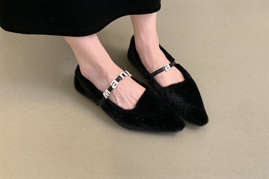 Sample Fleece Pointed Flats