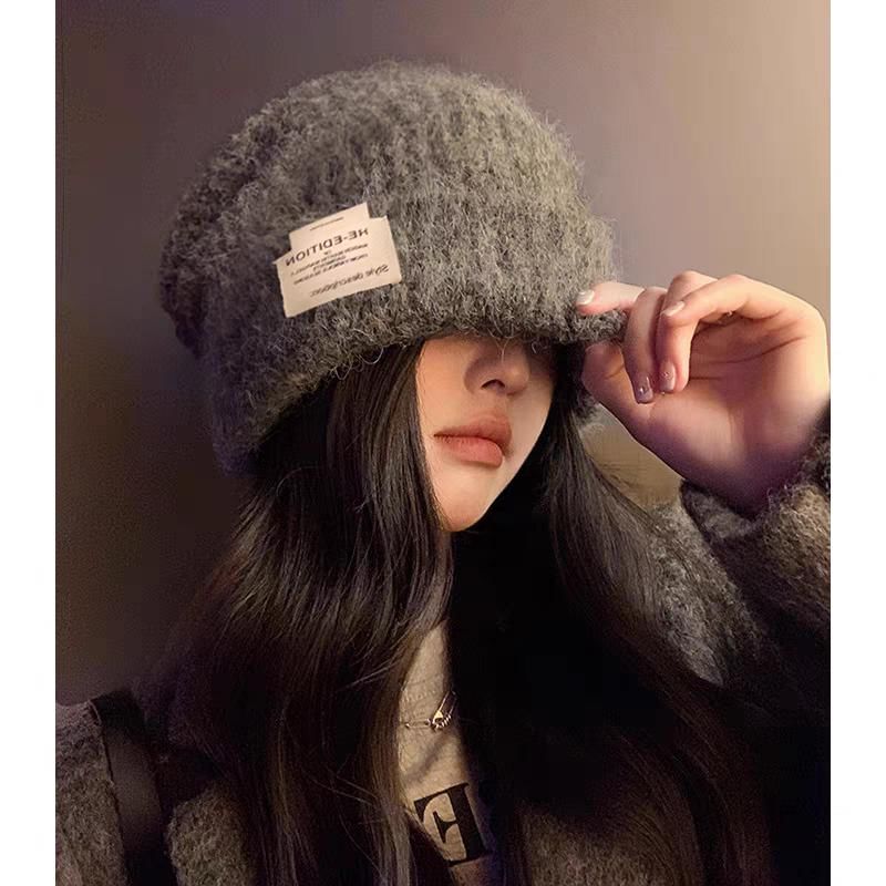 Fluffy Beanie Plain Tone / Two