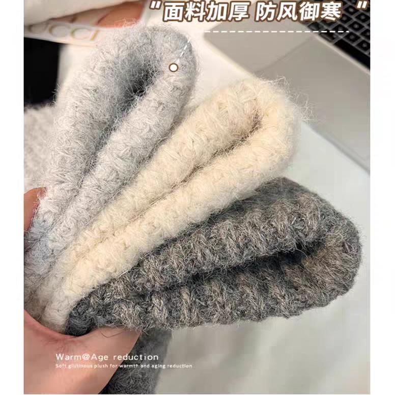Fluffy Beanie Plain Tone / Two