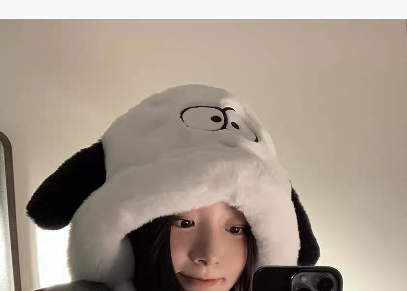 Hat Ear Fluffy Bear / Bow Dog