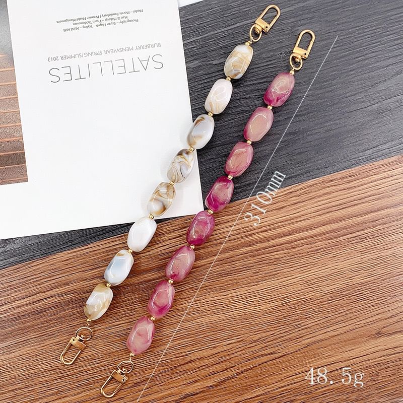 Strap Faux Phone Alloy Gemstone Bead