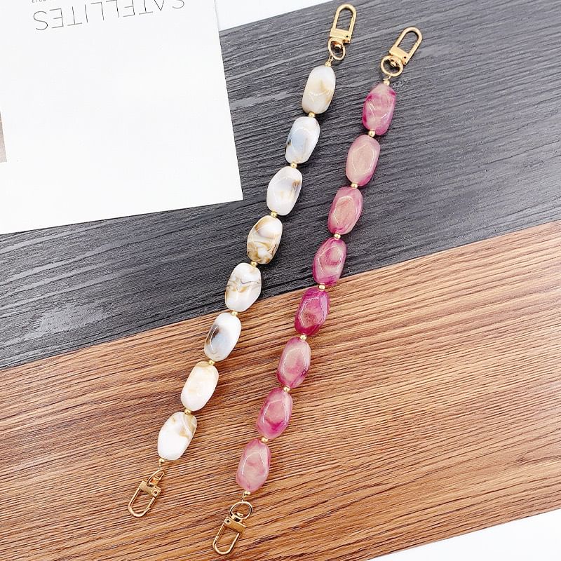 Strap Faux Phone Alloy Gemstone Bead